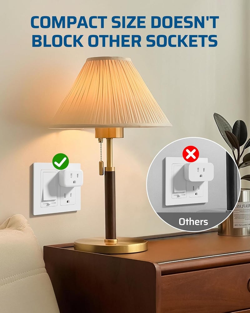 DEWENWILS Wireless Outlet, Programmable and Expandable Electrical Outlet Switch, Wireless Remote Light Switch, 100FT Range, 1 Remote and 3 Outlets - Image 3